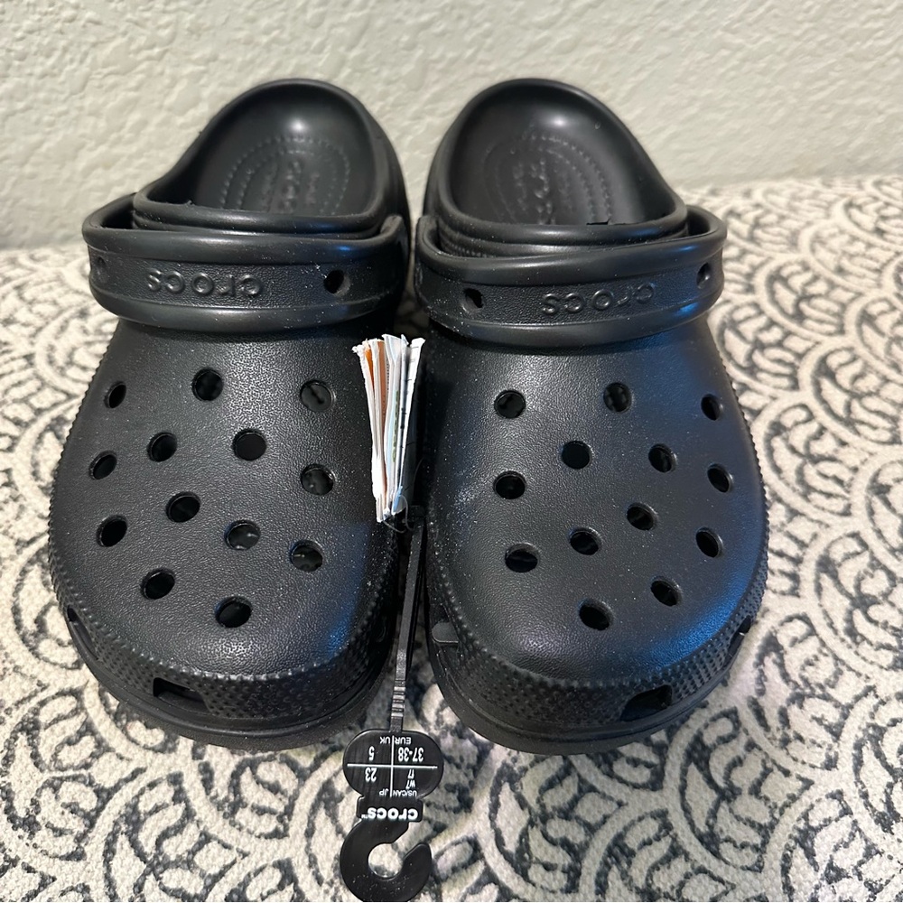 Crocs Platform Black Slip-On Clogs